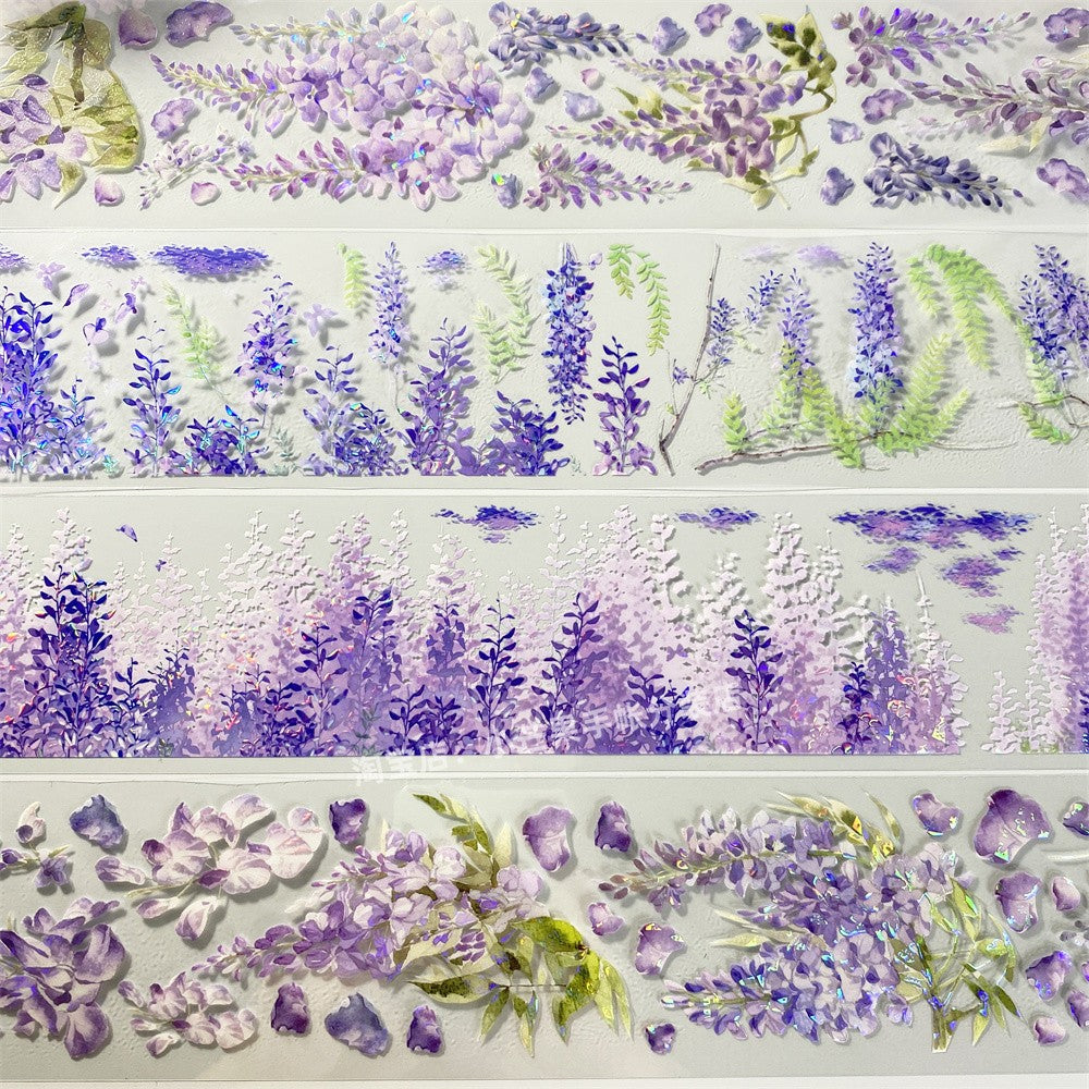 Purple Sea Waterfall Ancient Style PET tape 6 cm / 150 cm - ViktaShop