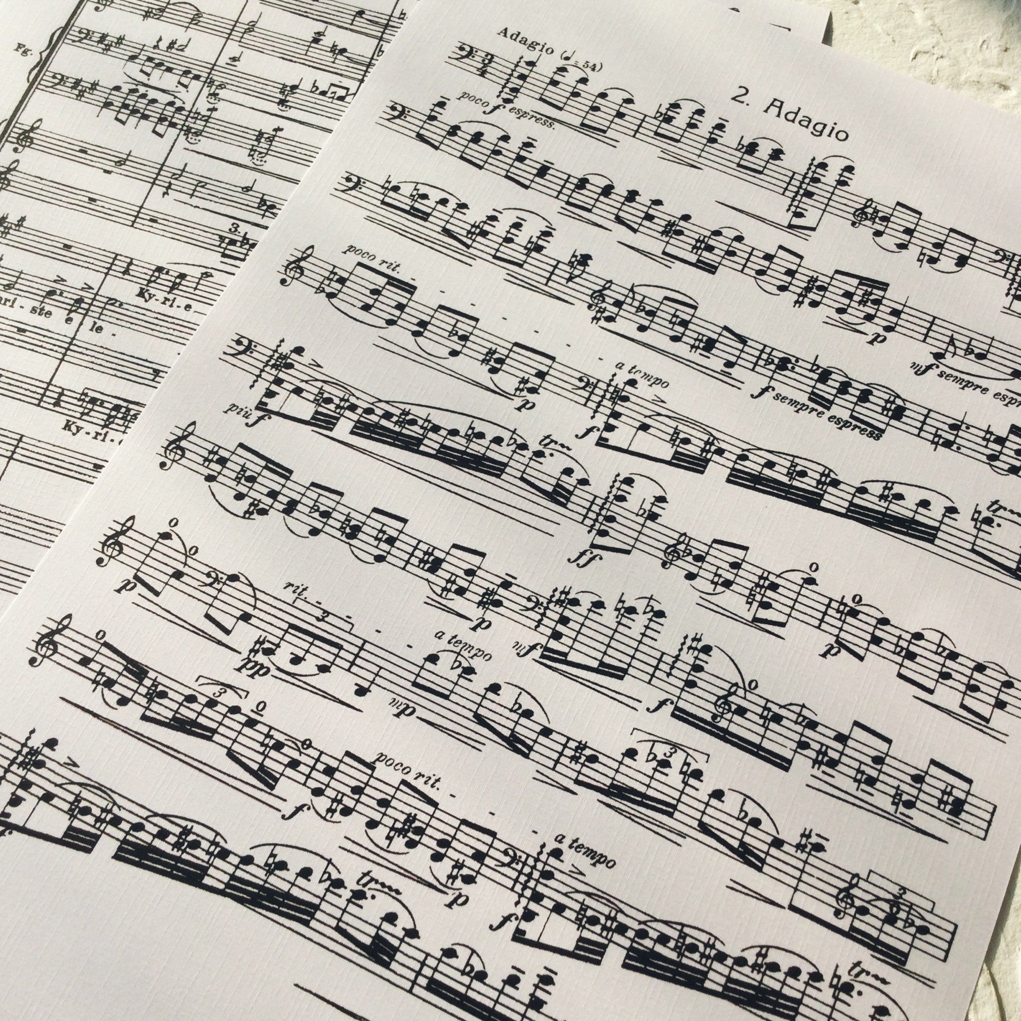 Retro music vintage paper A4 4 sheets - ViktaShop