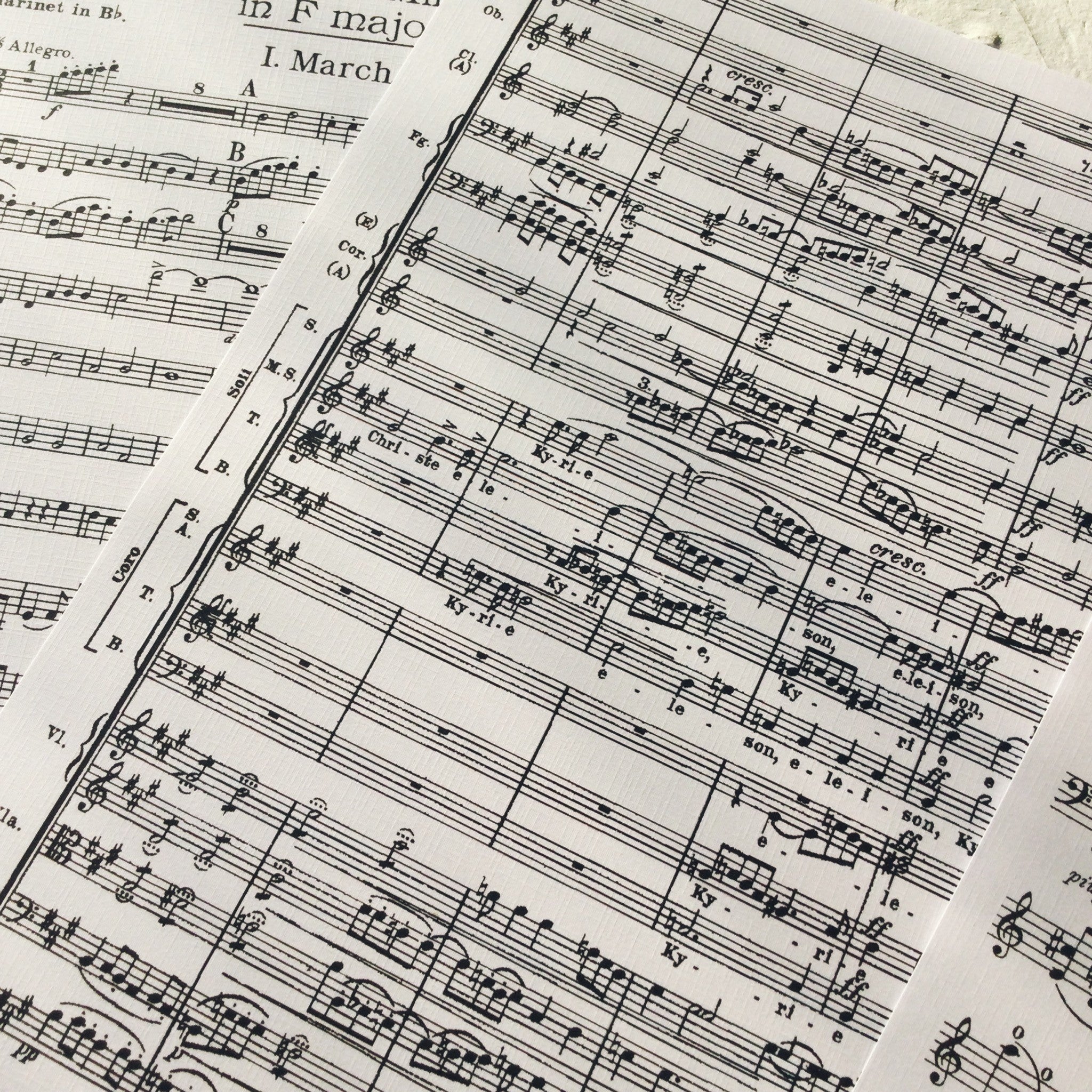 Retro music vintage paper A4 4 sheets - ViktaShop