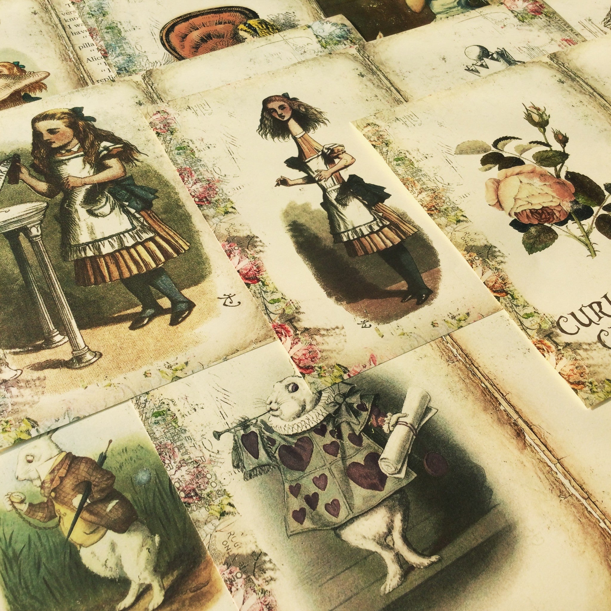 Alice's Adventures in Wonderland Background Paper A5 12 sheets - ViktaShop