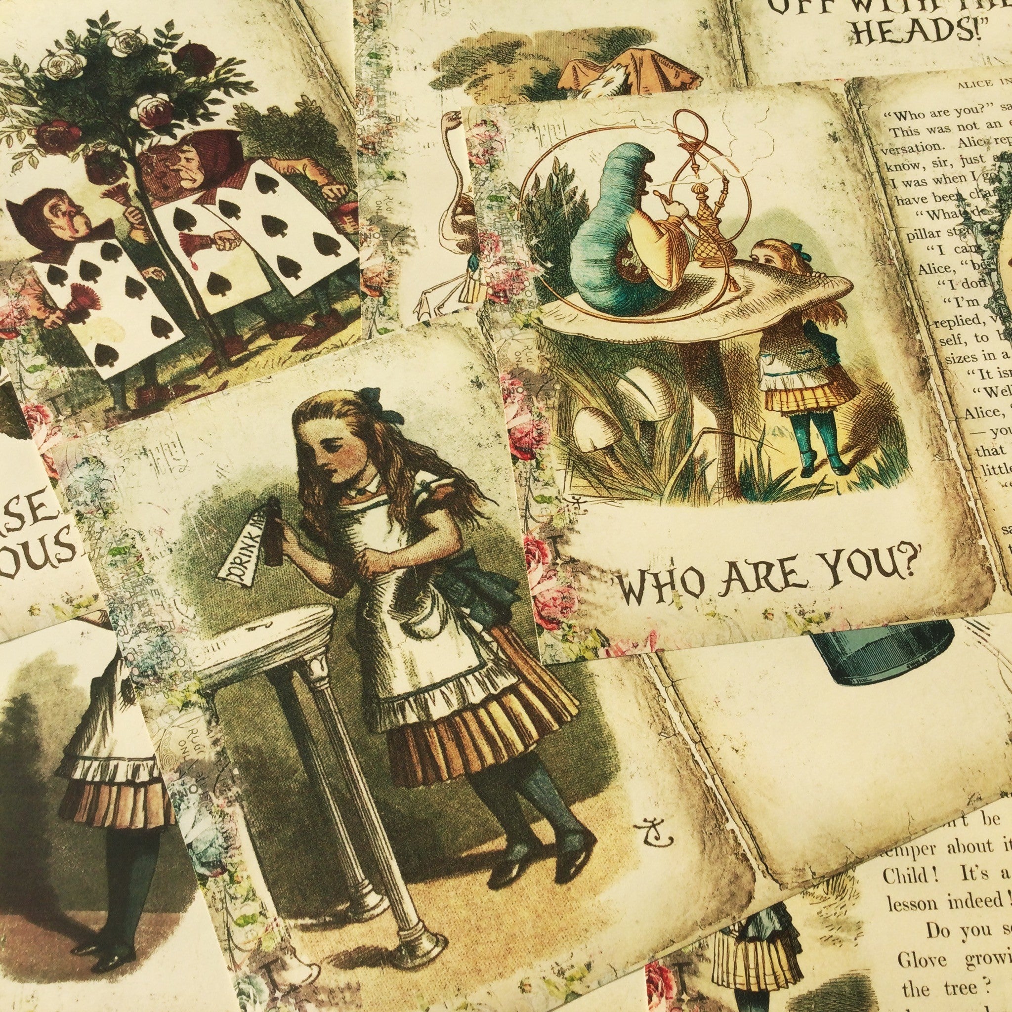 Alice's Adventures in Wonderland Background Paper A5 12 sheets - ViktaShop