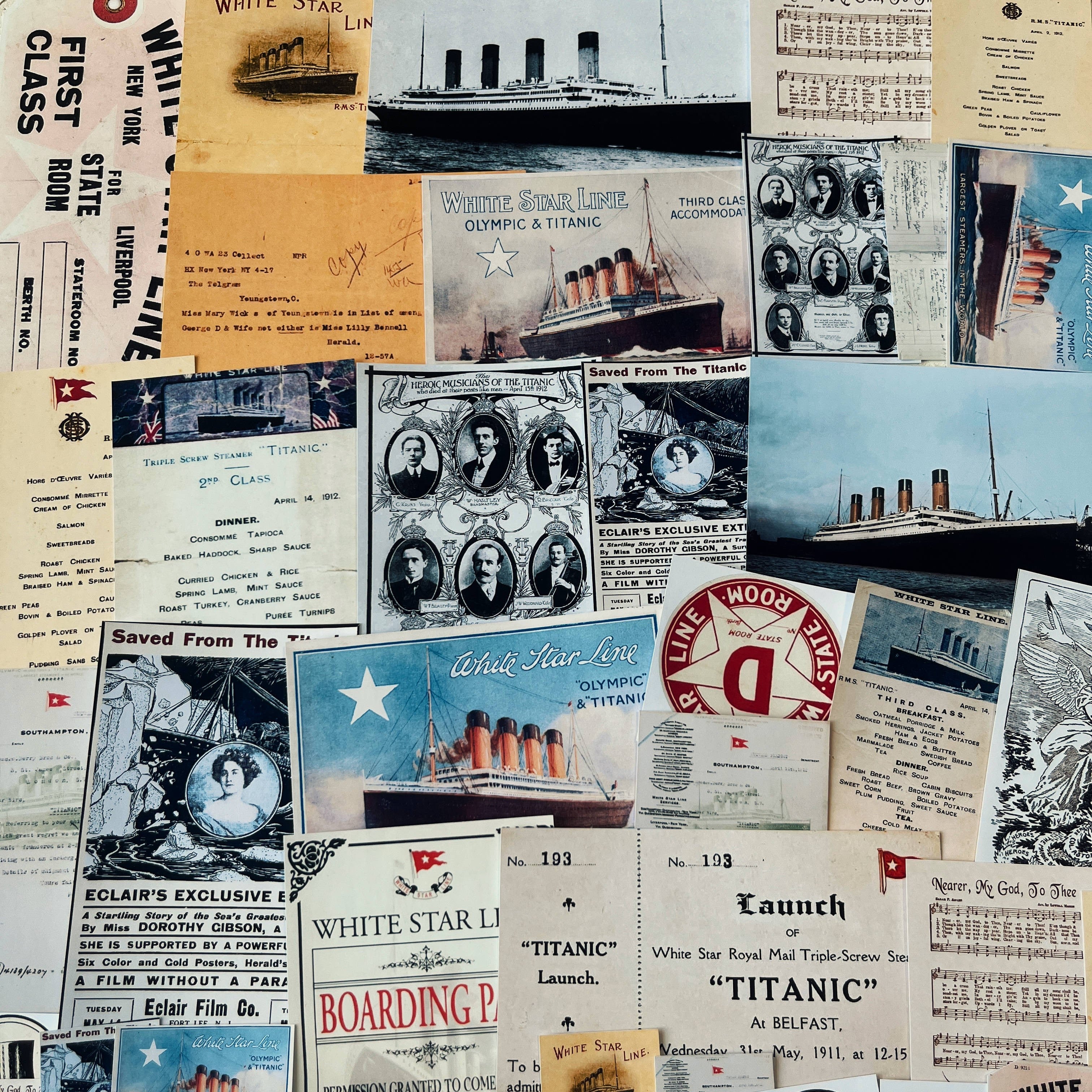 Retro Voyage Titanic Material paper
