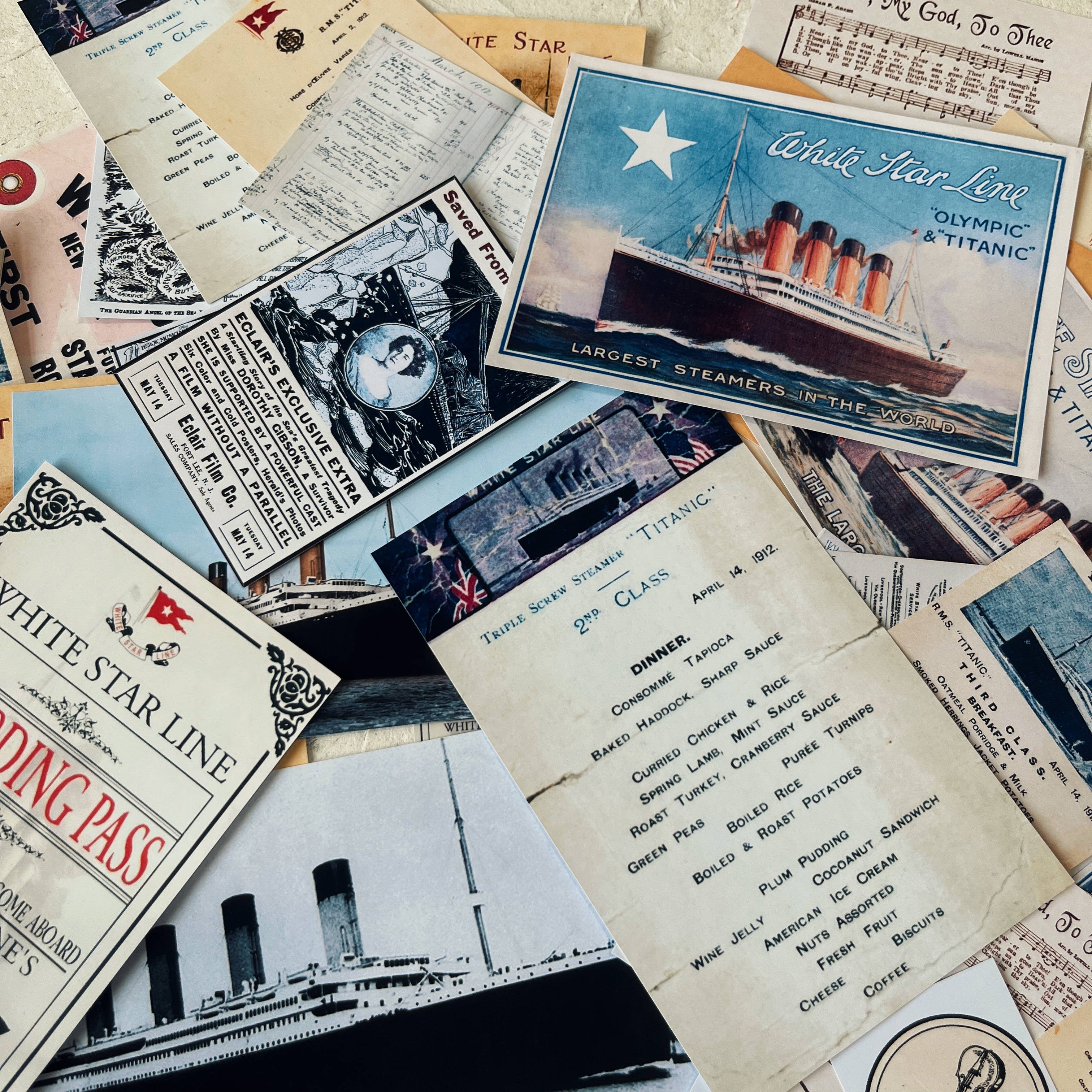 Retro Voyage Titanic Material Papier