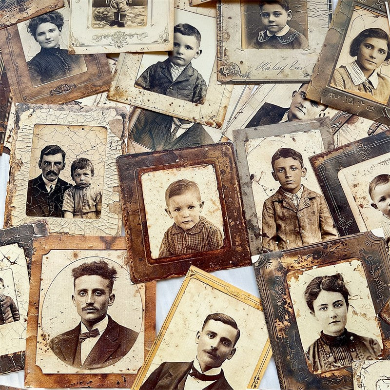 Retro old photo background paper A4 9 sheets - ViktaShop