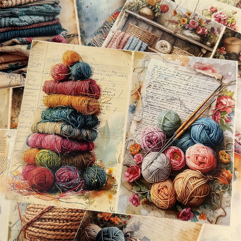 AmericanFashion Knitted Sewing Background Paper 18 cm / 14 cm 10 sheets - ViktaShop