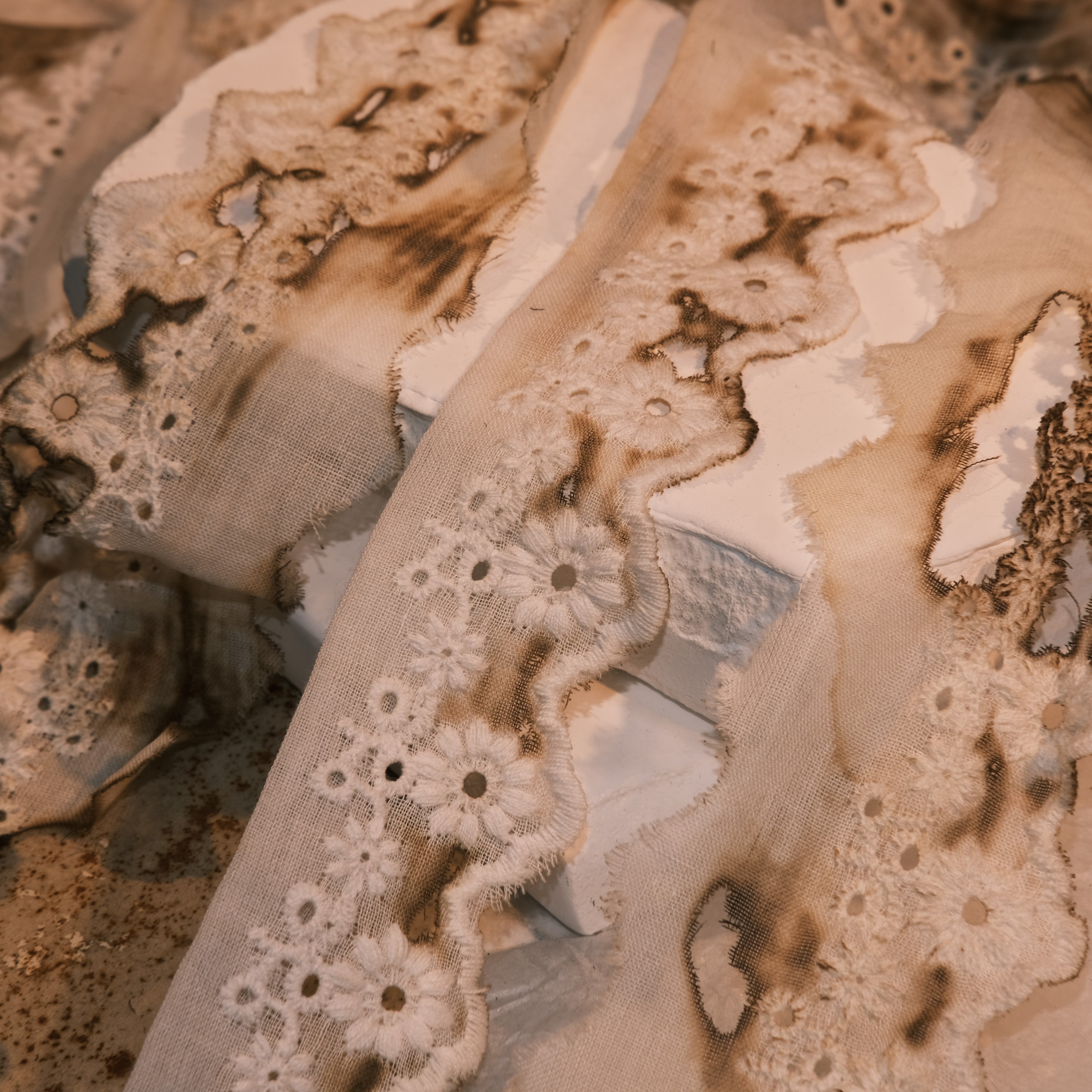 Handmade retro burnt vintage lace - ViktaShop