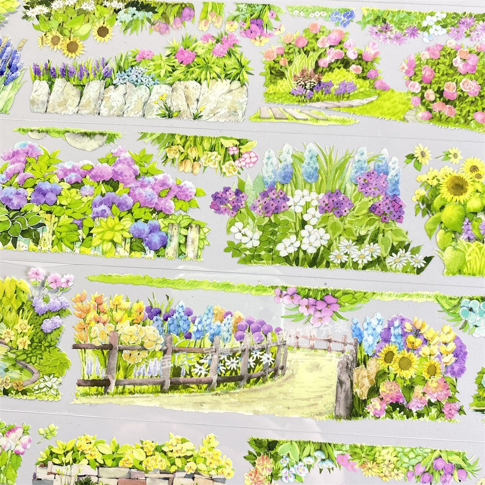 Mirror Flower and Plants PET tape 8 cm / 200 cm - ViktaShop