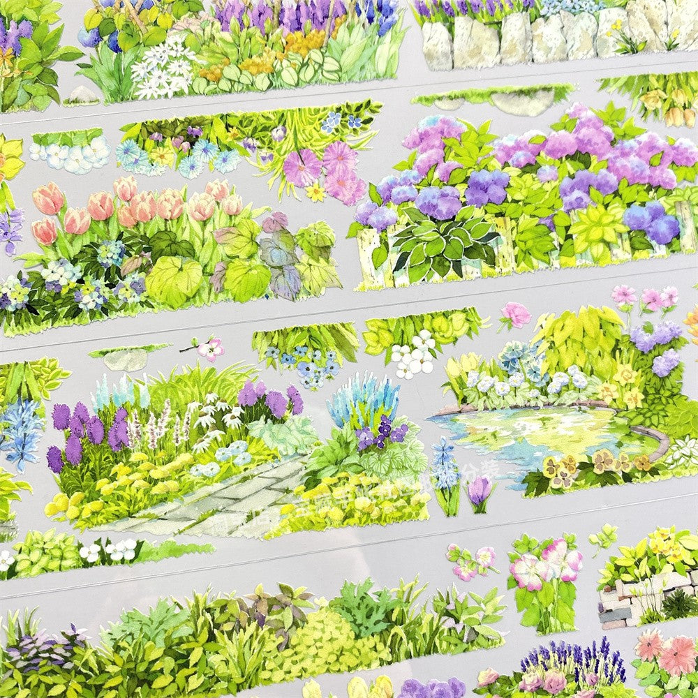 Mirror Flower and Plants PET tape 8 cm / 200 cm - ViktaShop