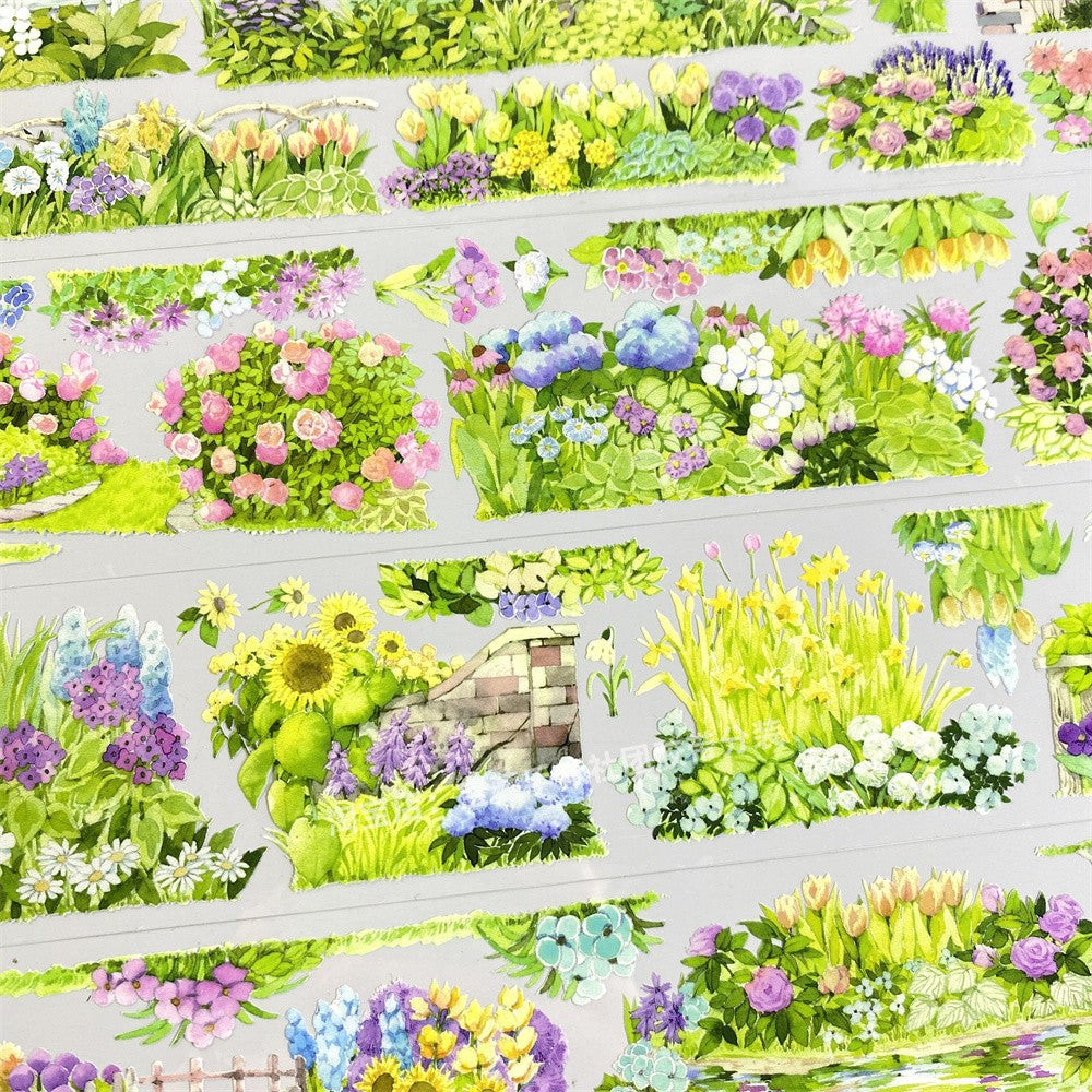 Mirror Flower and Plants PET tape 8 cm / 200 cm - ViktaShop