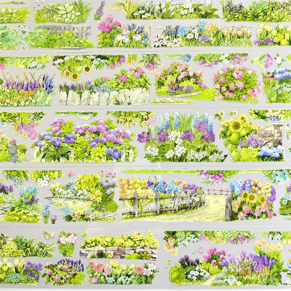 Mirror Flower and Plants PET tape 8 cm / 200 cm - ViktaShop