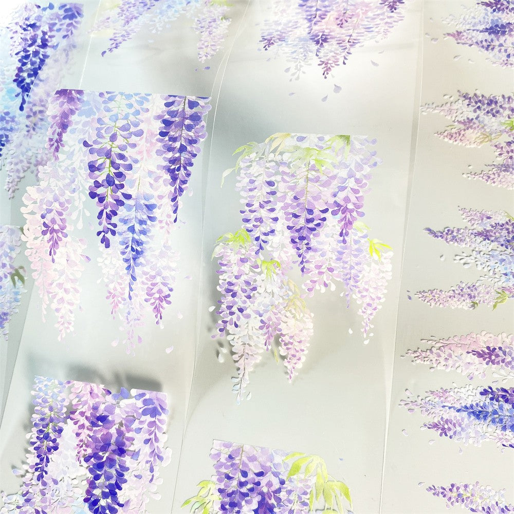 Purple plant, ancient style PET tape 6 cm / 80 cm - ViktaShop