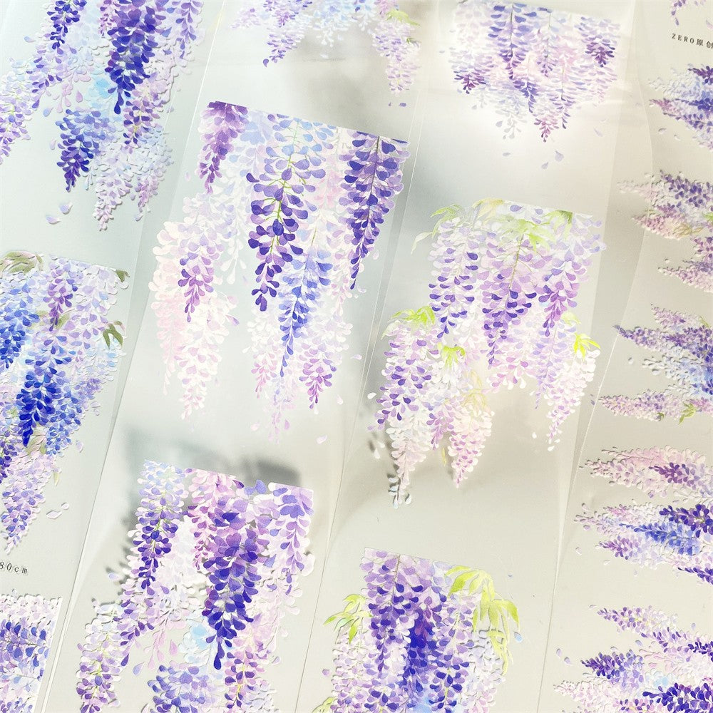 Purple plant, ancient style PET tape 6 cm / 80 cm - ViktaShop