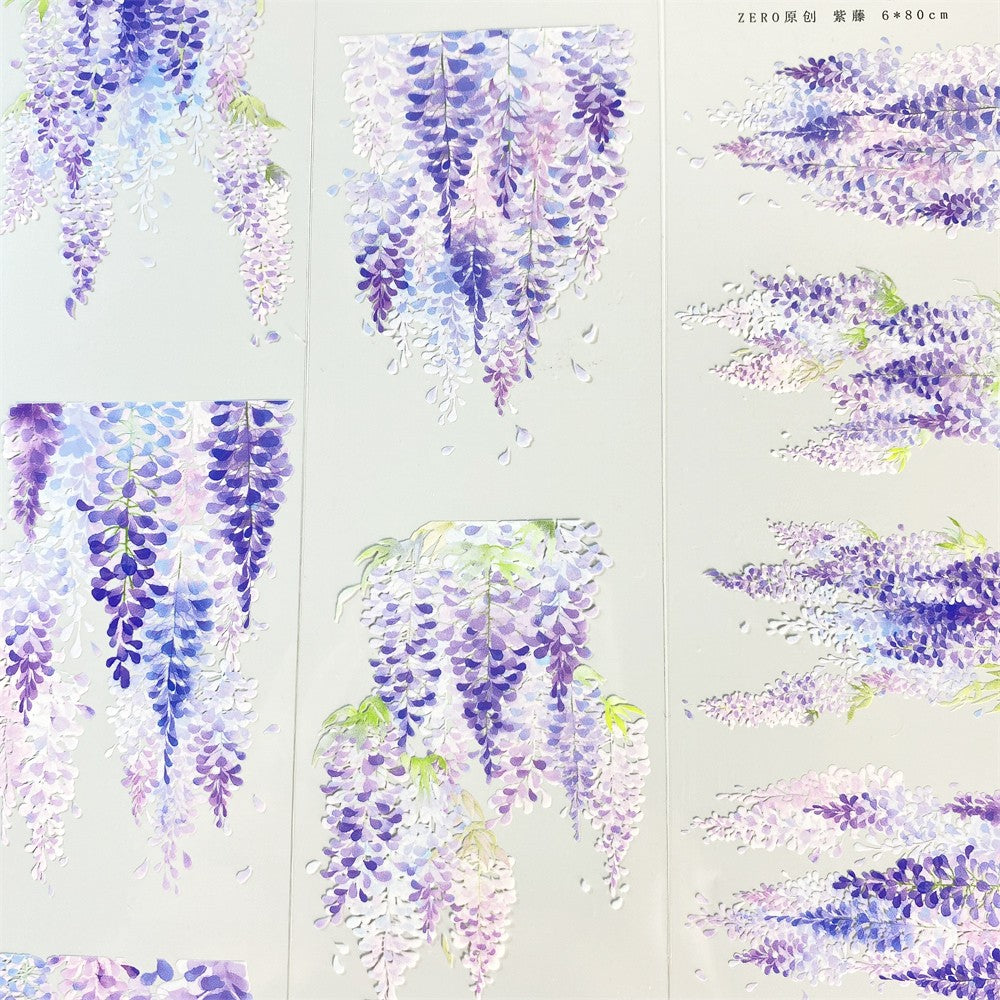 Purple plant, ancient style PET tape 6 cm / 80 cm - ViktaShop