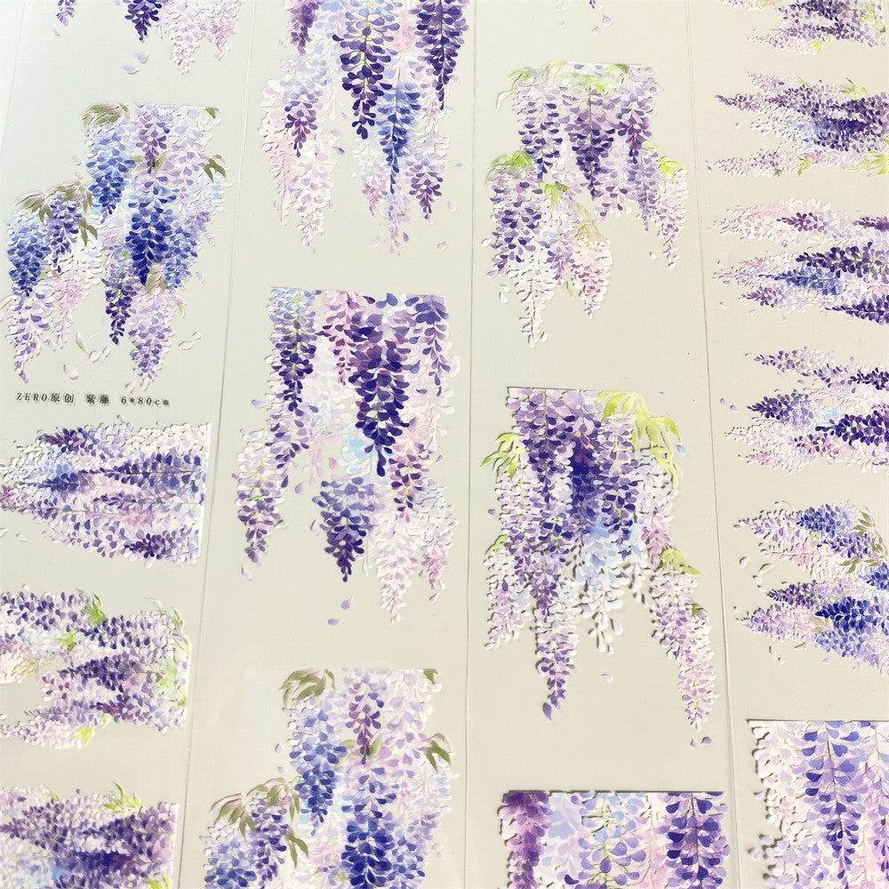 Purple plant, ancient style PET tape 6 cm / 80 cm - ViktaShop
