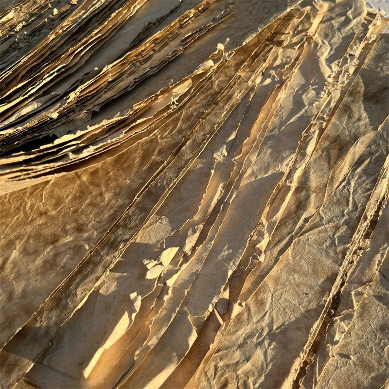Handmade vintage wrinkled texture coffee dye paper A4 10 sheets - ViktaShop
