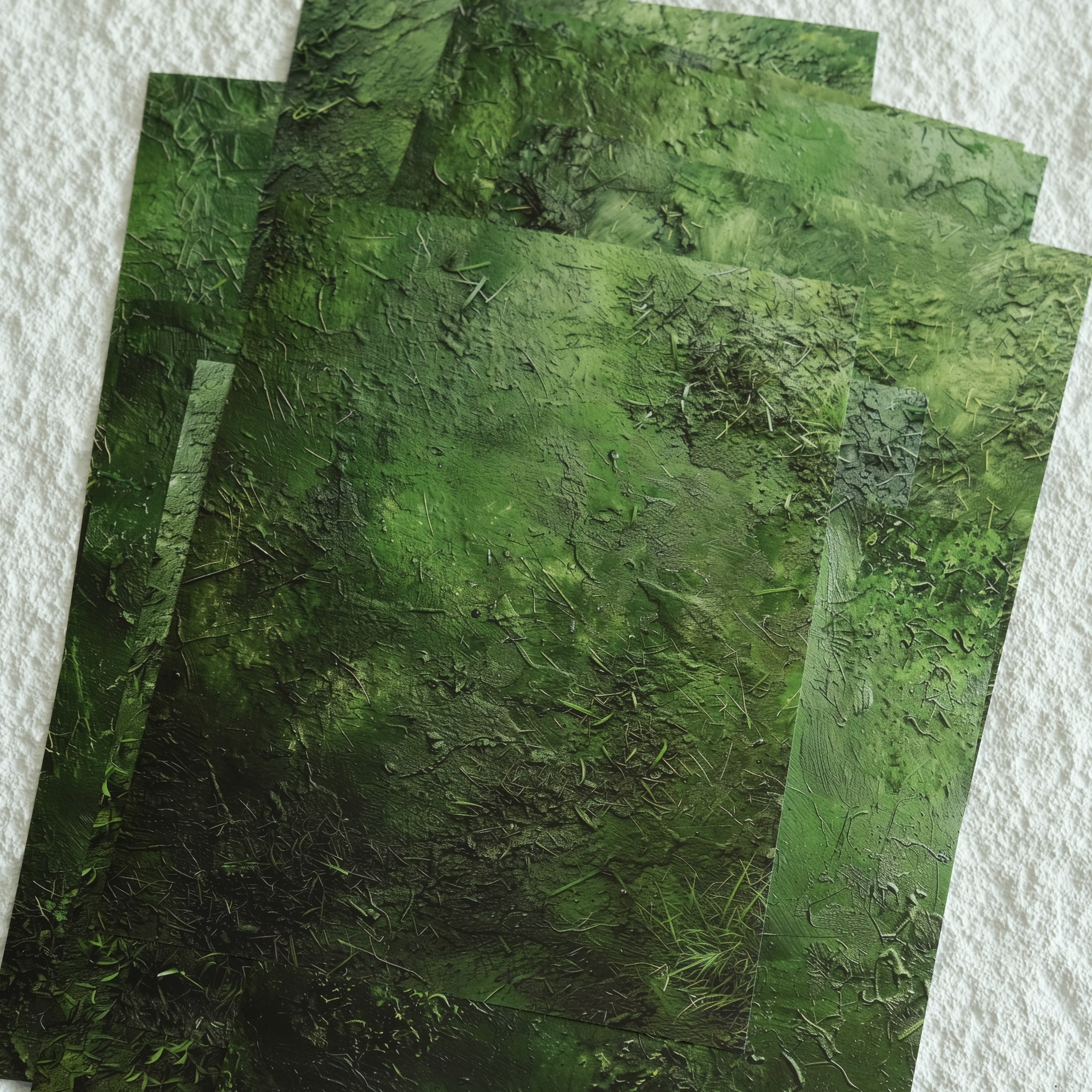 Ink green moss plant background paper 18 cm / 14 cm - ViktaShop