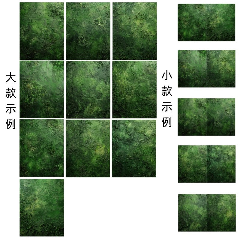 Ink green moss plant background paper 18 cm / 14 cm - ViktaShop