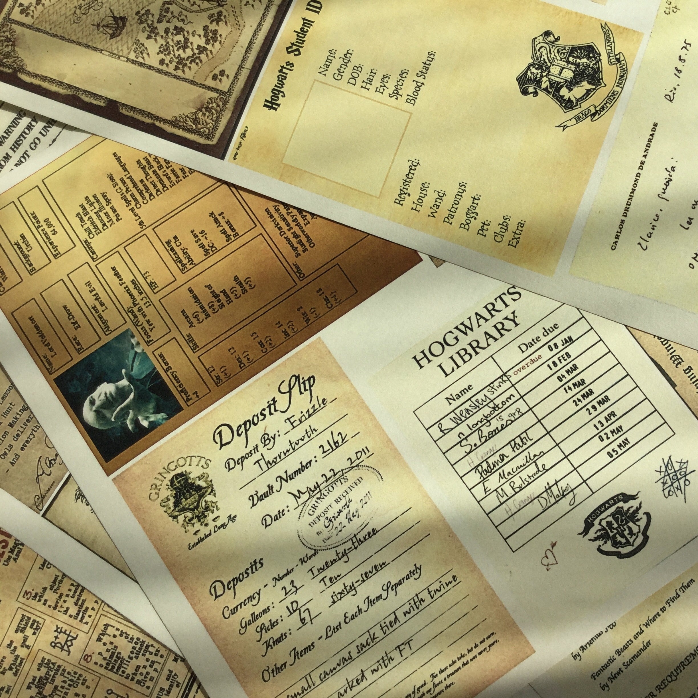 Harry Potter Handbook Material Vintage Paper 36 Sheetes - ViktaShop