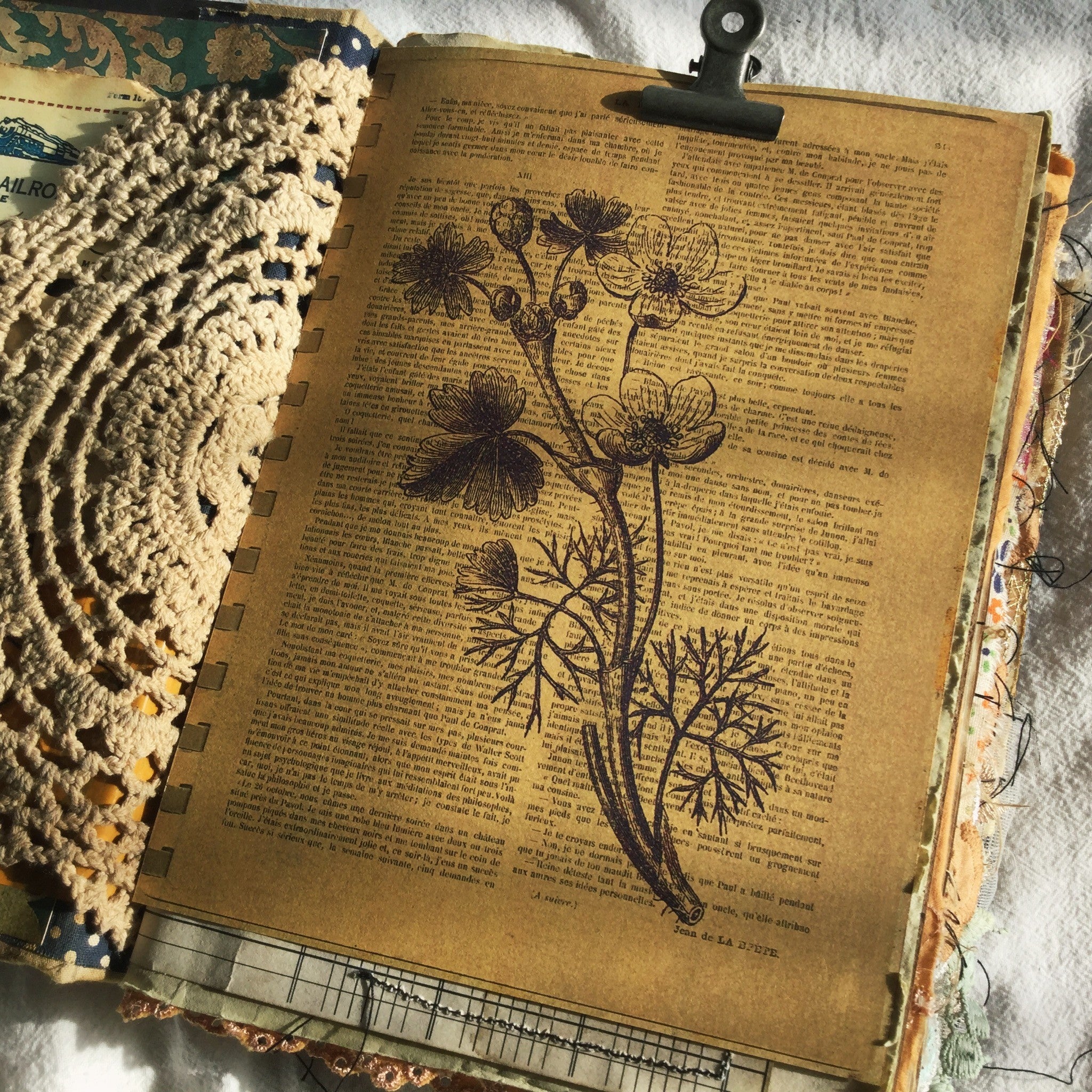 Retro Handbag Background Vintage Paper 19 cm / 14.5 cm 8 sheets - ViktaShop