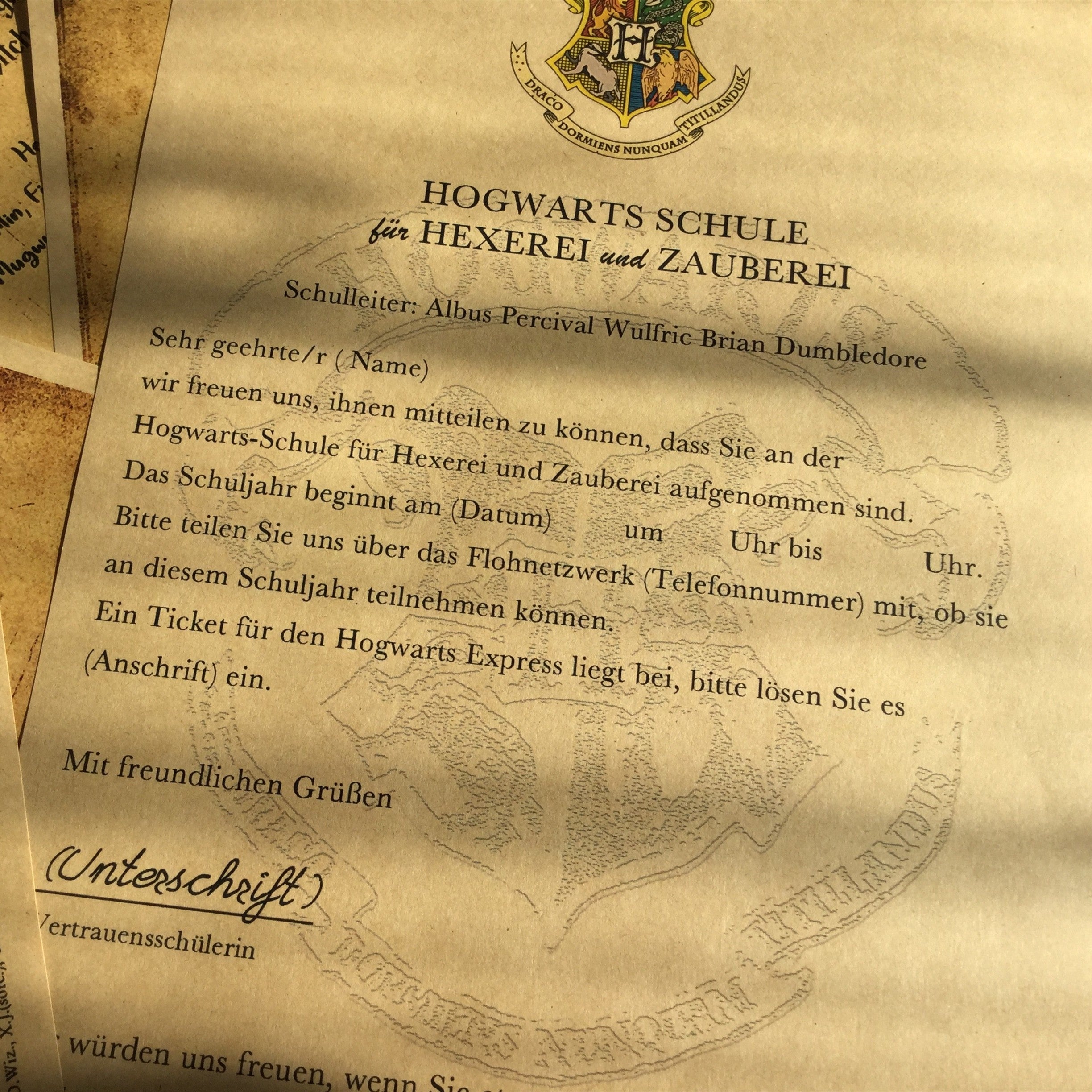 Harry Potter Hogwarts Vintage paper A5 8 Sheets - ViktaShop