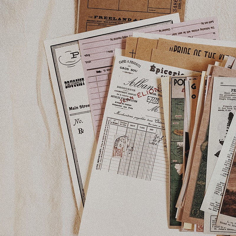 Bundle Old Bag Retro Bill Memo Material Pack - ViktaShop