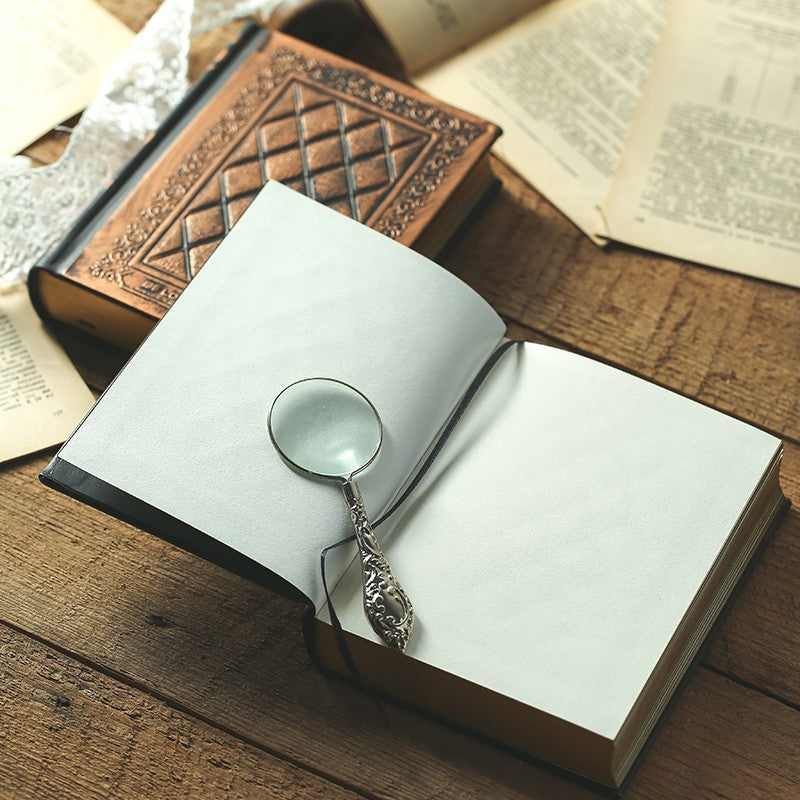 Retro notebook, embossed imitation leather 17.5 cm / 13.5 cm - ViktaShop