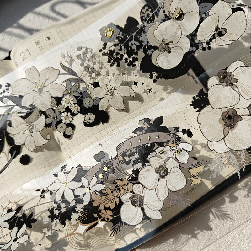 Thin flower color PET tape 6.5 cm / 100 cm - ViktaShop