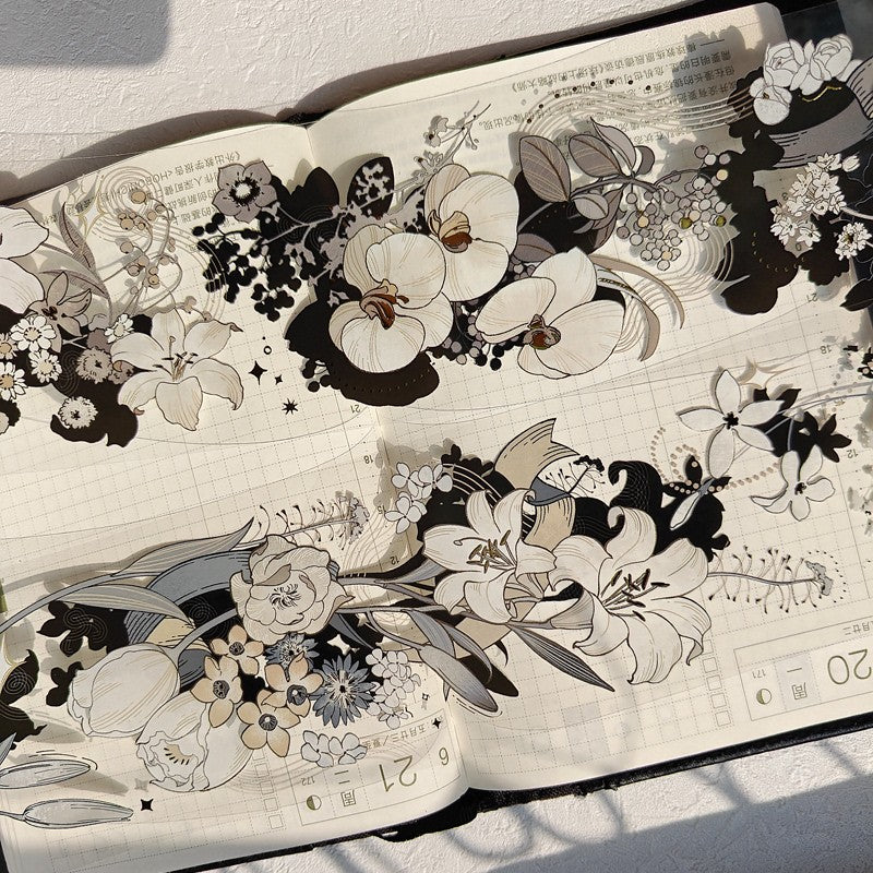 Thin flower color PET tape 6.5 cm / 100 cm - ViktaShop