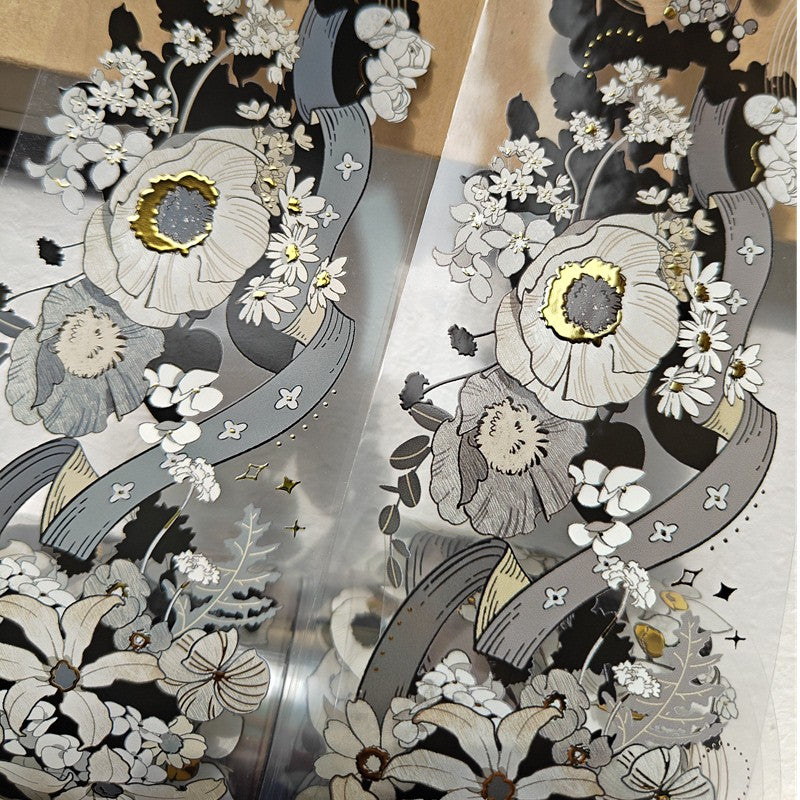 Thin flower color PET tape 6.5 cm / 100 cm - ViktaShop