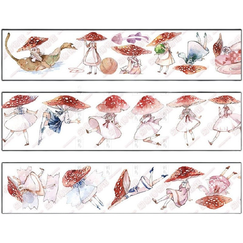 Mushroom Illusion, Crystal PET tape 7 cm / 100 cm - ViktaShop