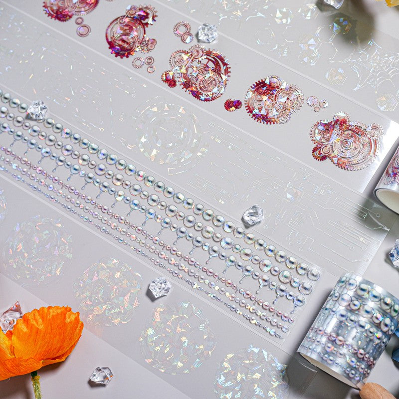 Colorful shell light PET tape 5 cm / 200 cm - ViktaShop