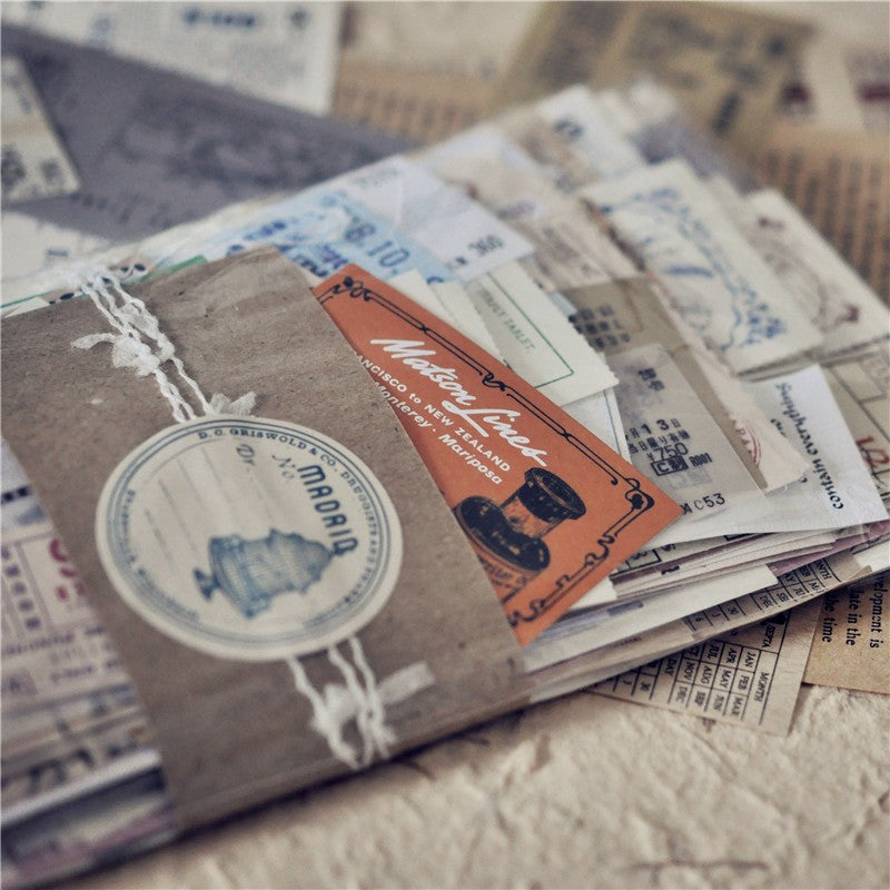 Handbag Material Pack Retro Paper 150 pieces - ViktaShop