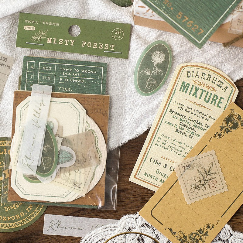 Retro, Special Paper, Memo Decoration Paper Stickers - ViktaShop