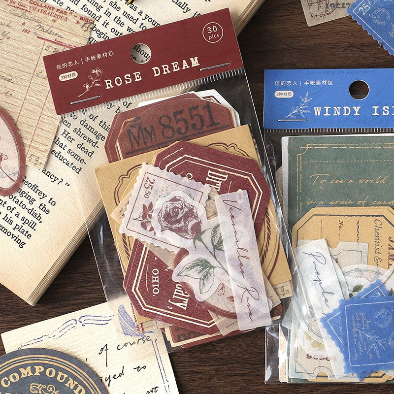 Retro, Special Paper, Memo Decoration Paper Stickers - ViktaShop