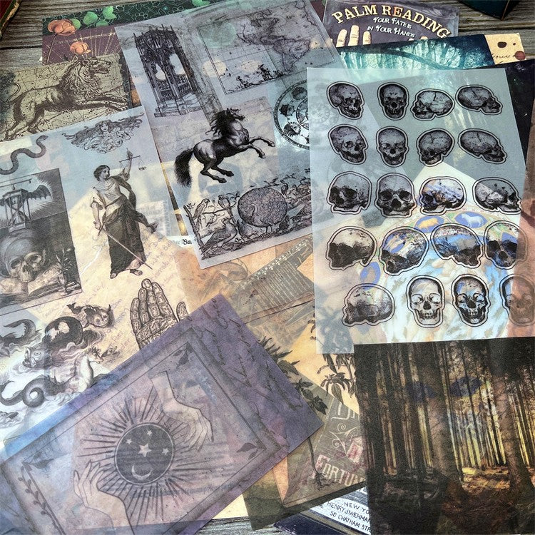 Retro Dark Material paper pack - ViktaShop
