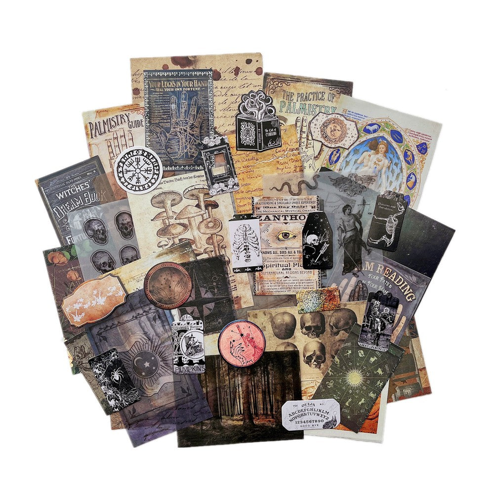 Retro Dark Material paper pack - ViktaShop