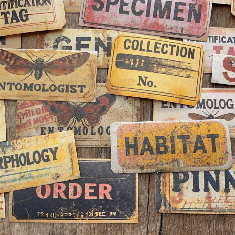 Retro Vintage Punk Metal English Words Stickers - ViktaShop
