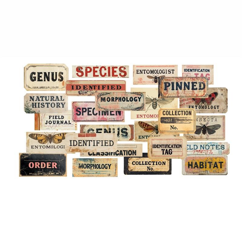 Retro Vintage Punk Metal English Words Stickers - ViktaShop