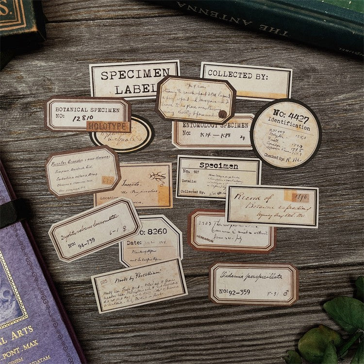 Retro plant label decorative stickers - ViktaShop
