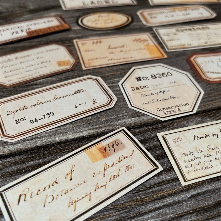 Retro plant label decorative stickers - ViktaShop
