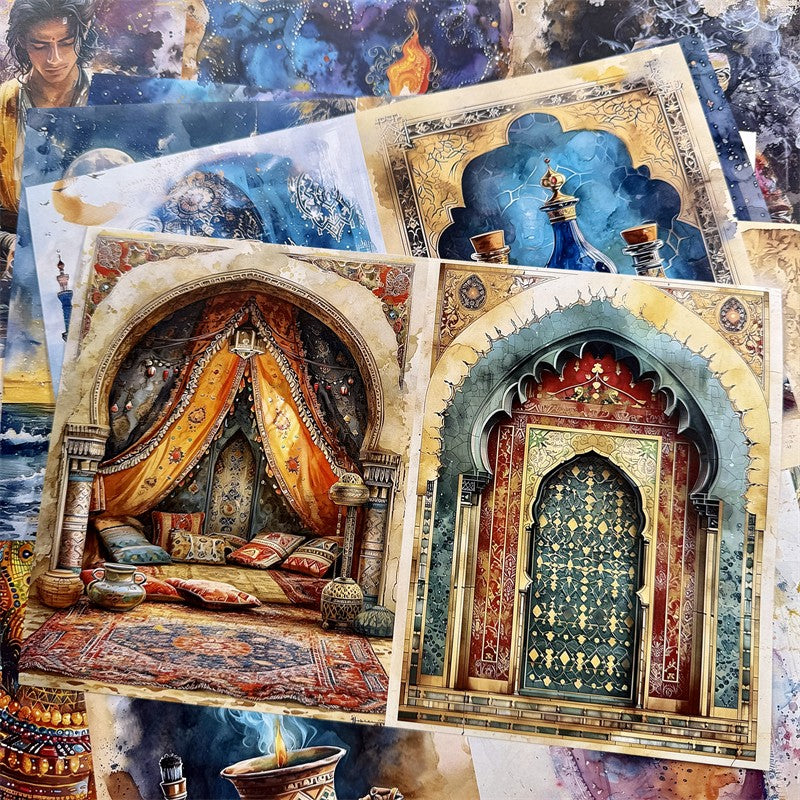 Vintage Handmade, Arabian Nights, Exotic Materials, Paper 20 Sheets - ViktaShop