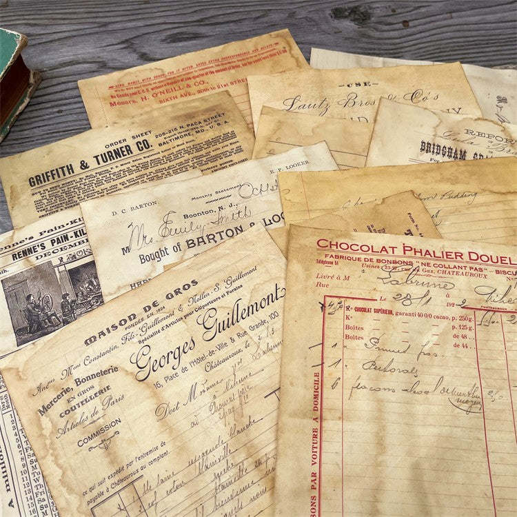 Coffee Dyeing vintage Paper 10 sheets - ViktaShop