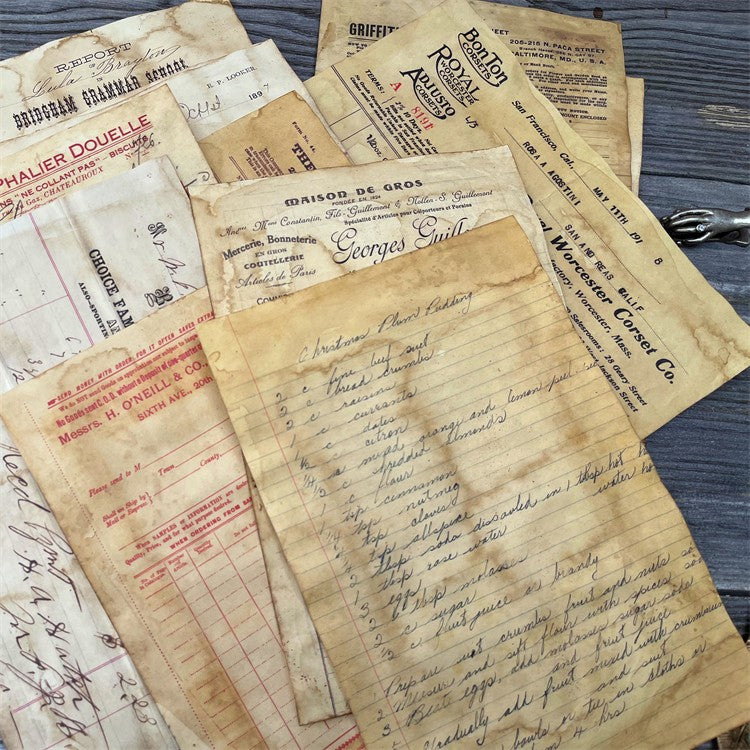 Coffee Dyeing vintage Paper 10 sheets - ViktaShop