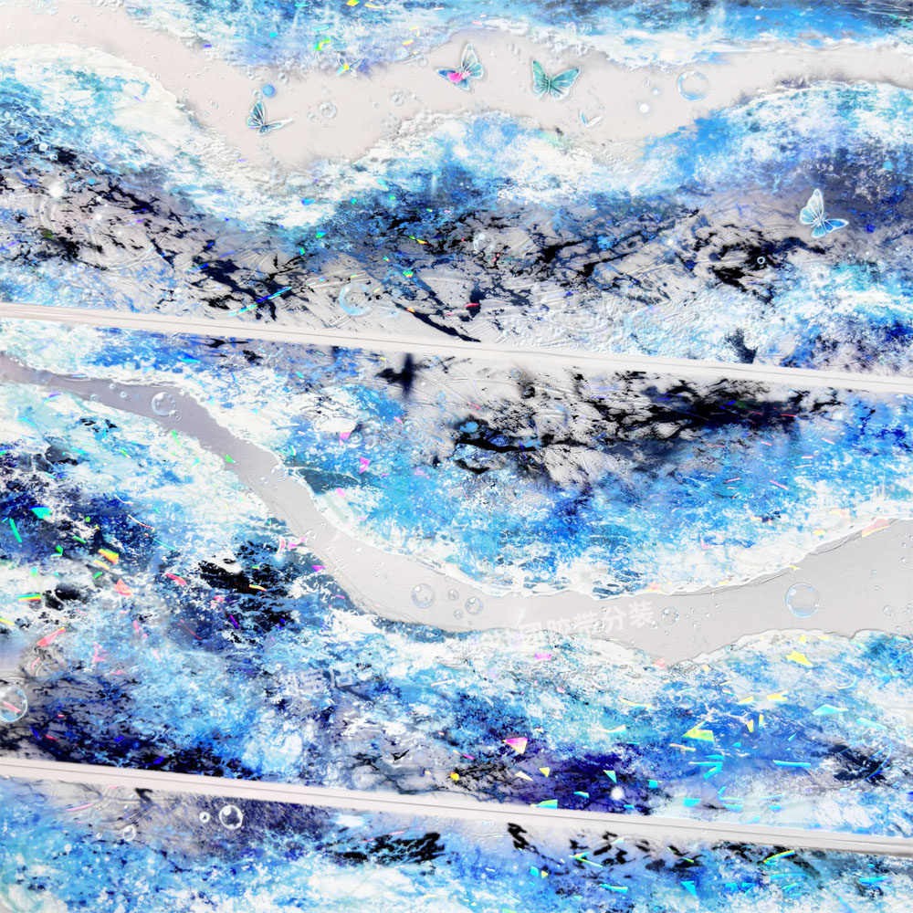 Blue tears mist star  PET tape 8.3 cm / 1 m