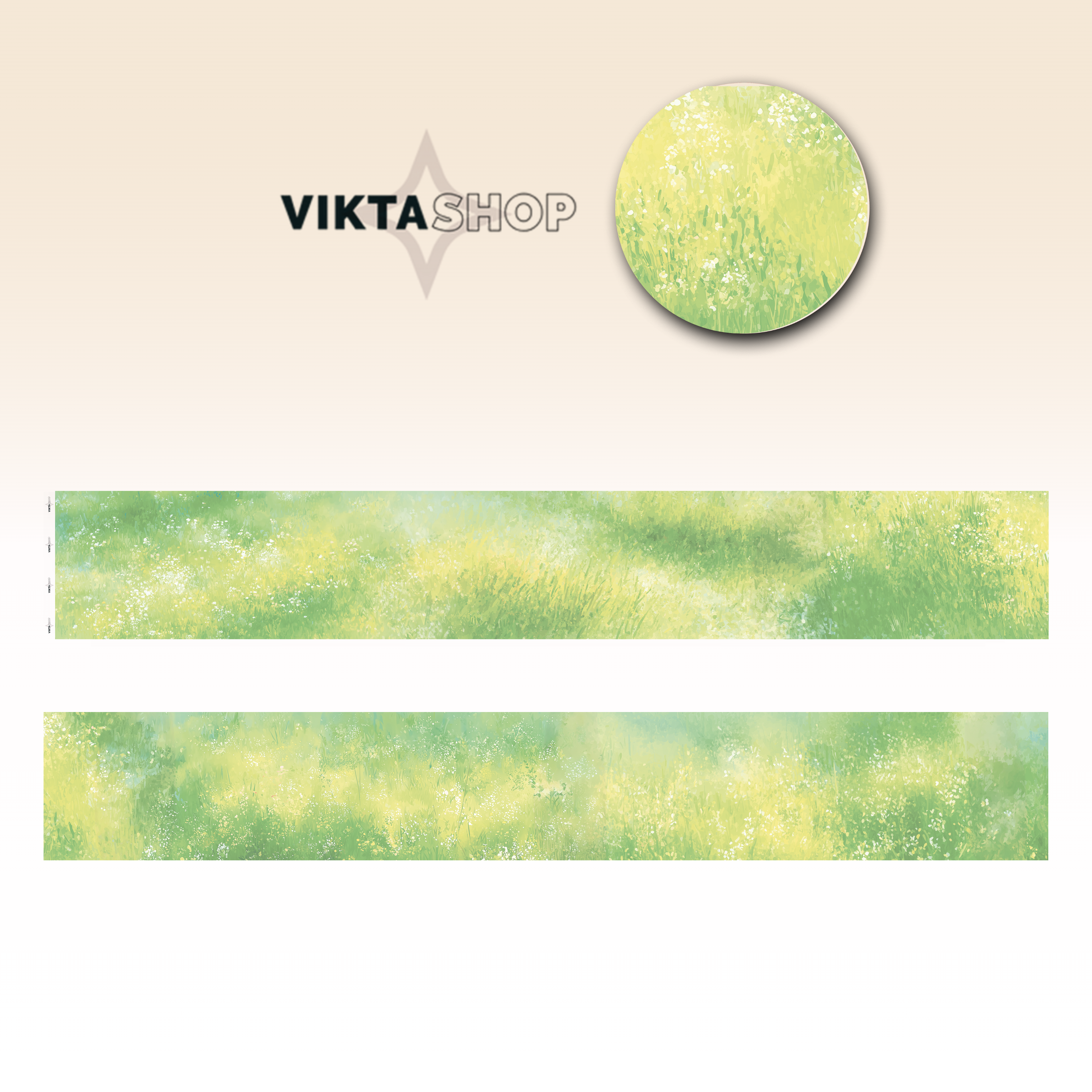 Grass PET tape 7cm x 1m - Viktashop.com