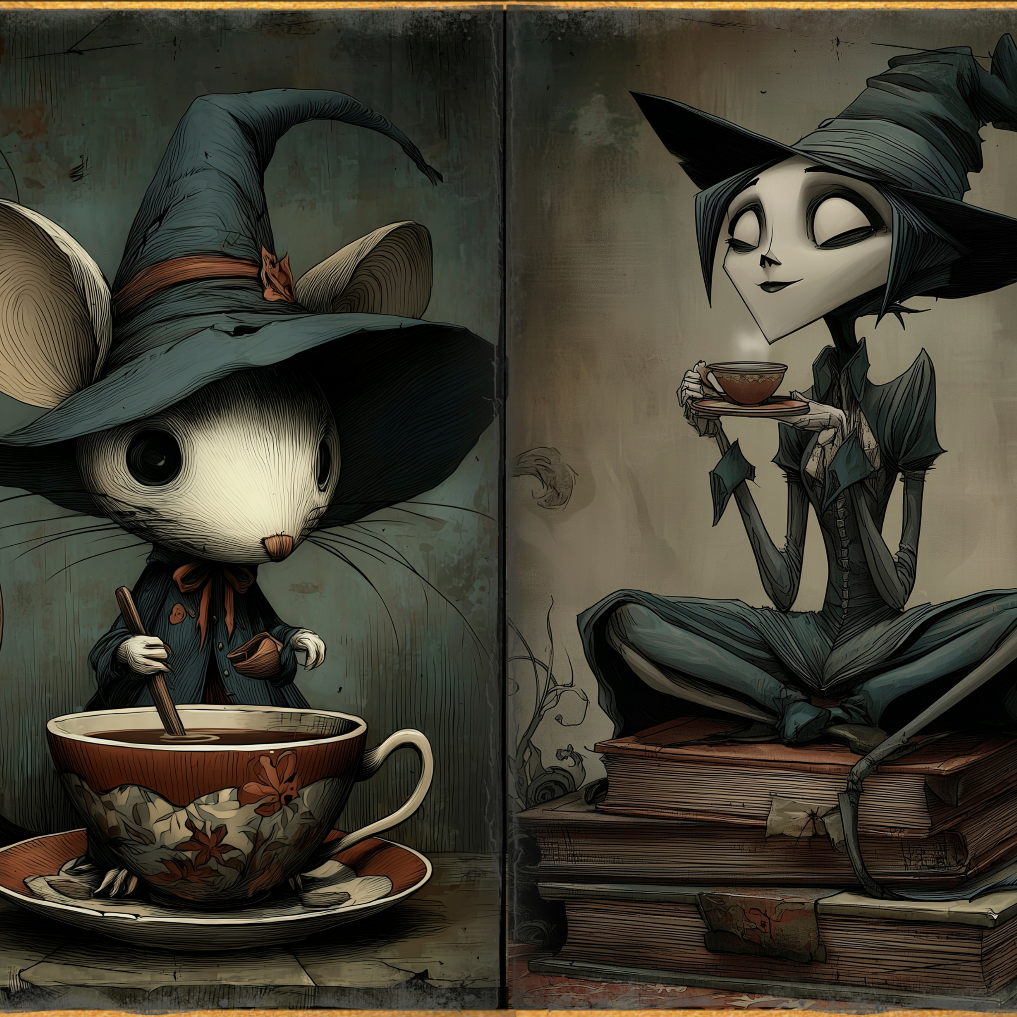 LunicArtDesign Spooky Gothic material paper 5.5 x 8.5 inches 20 different sheets