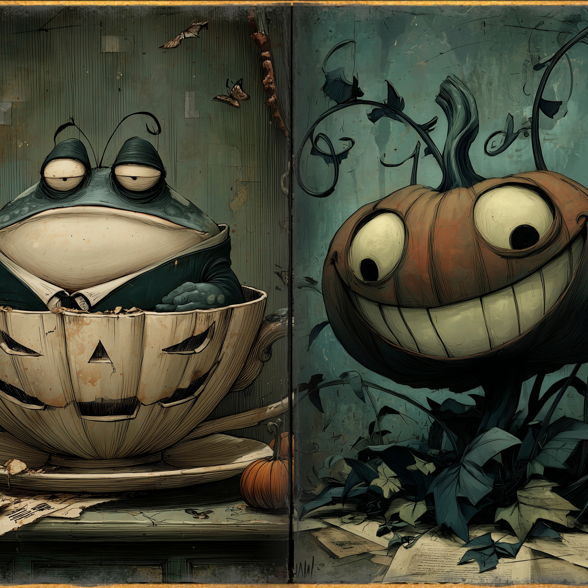 LunicArtDesign Spooky Gothic material paper 5.5 x 8.5 inches 20 different sheets