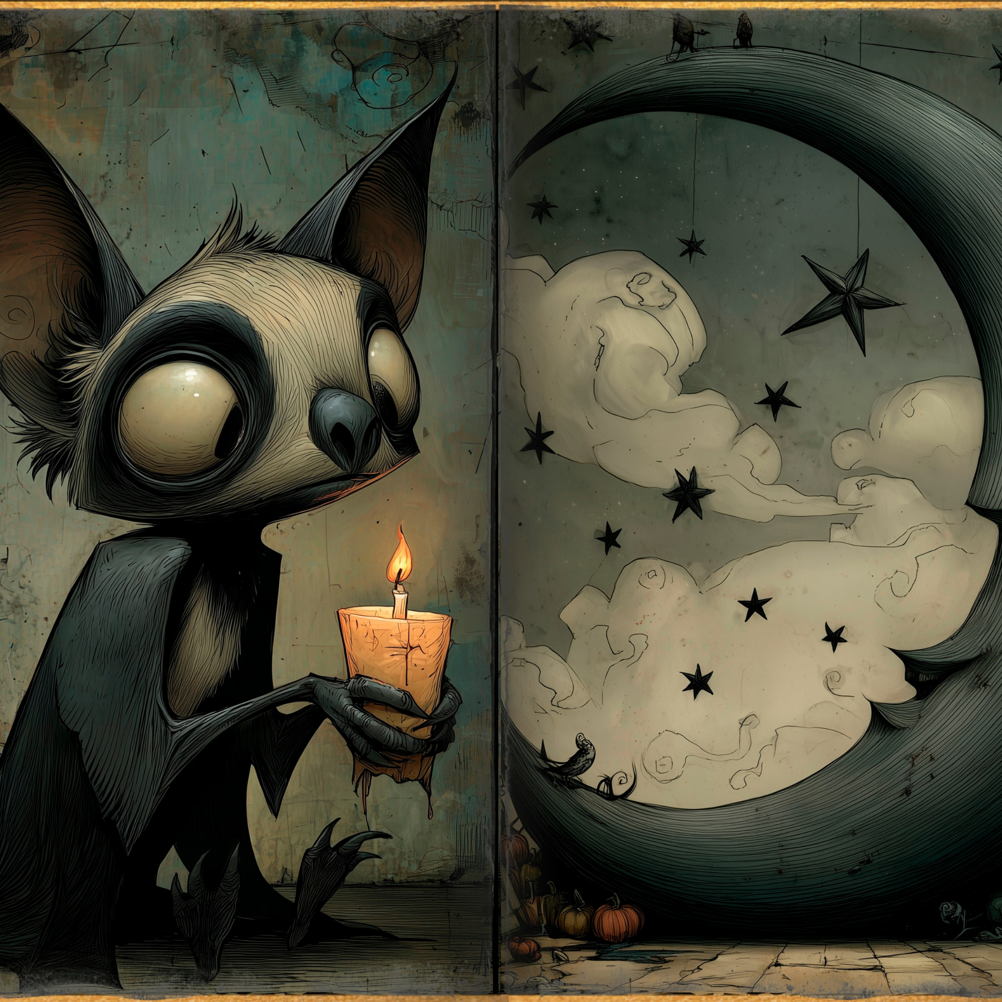 LunicArtDesign Spooky Gothic material paper 5.5 x 8.5 inches 20 different sheets