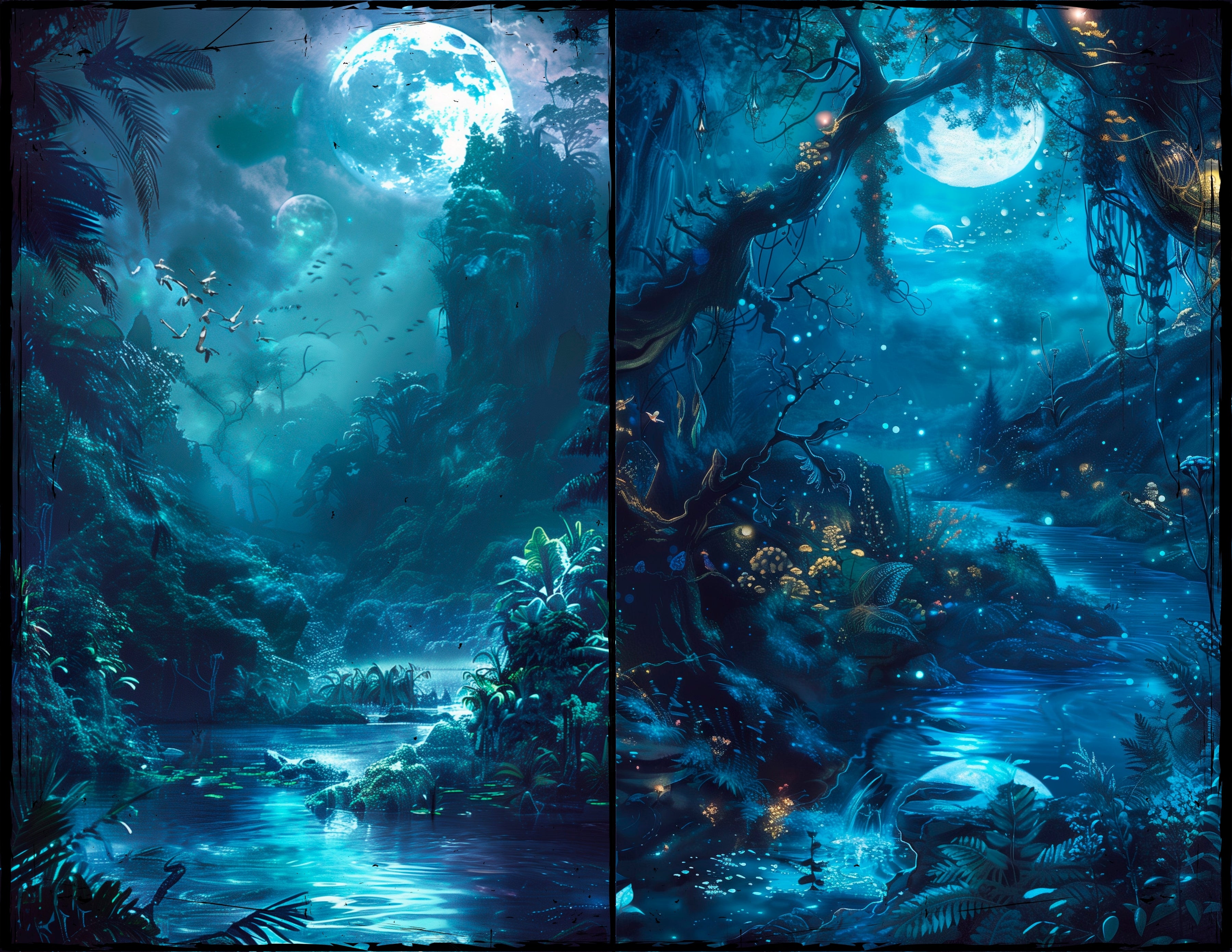 LunicArtDesign enchanted forest material paper 5,5 x 8,5 inches 20 different sheets