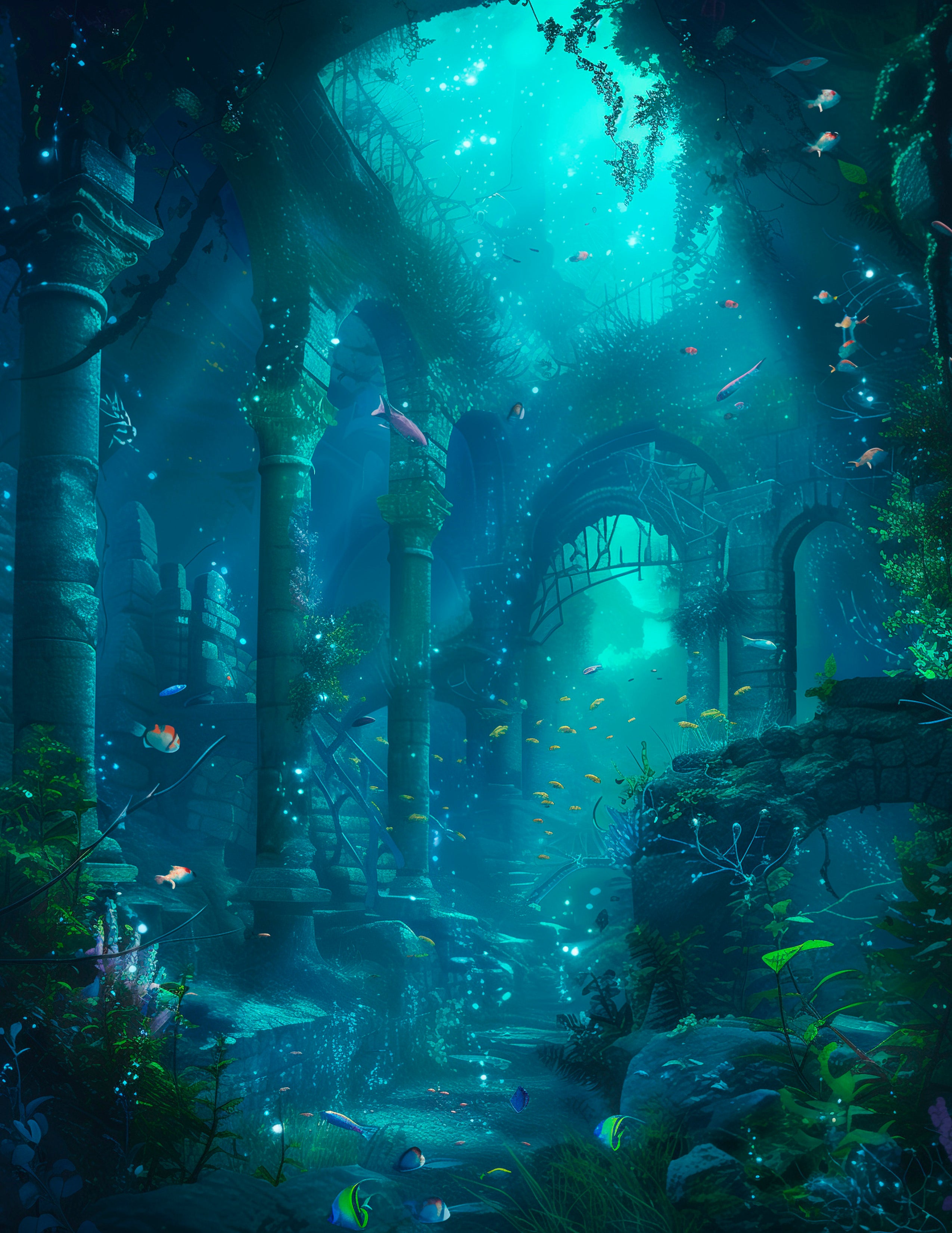 LunicArtDesign mystical water material paper 8,5 x 11 inches 10 different sheets